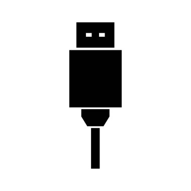 usb kablo simgesi vektör illüstrasyonu