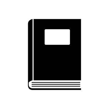 Kapatılan kitap siyah simgeyi izole etti