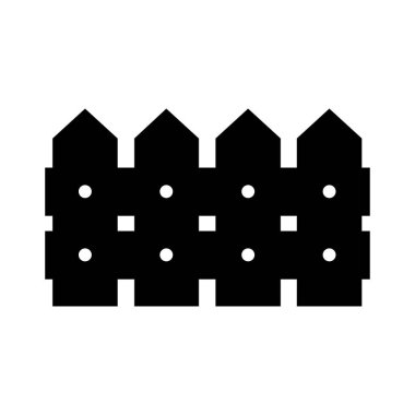 Tahta çit vektör simgesi beyaz arkaplanda izole edildi