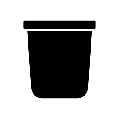 Beyaz arkaplanda izole edilmiş kova simgesi vektörü