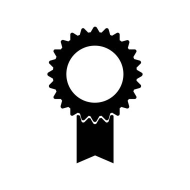 Beyaz arka plan üzerinde rozet simge