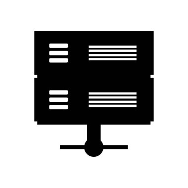 Sunucu modern simgesinin vektör illüstrasyonu