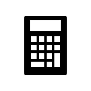 hesap makinesi düz simge vektör çizim 