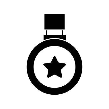 ödül madalyası simgesi, düz stil tasarımı