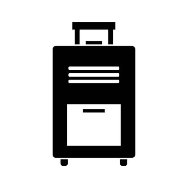 Beyaz arkaplanda seyahat çantası simgesi