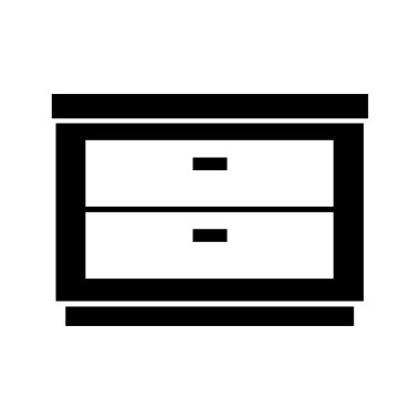 Dolap simgesi. Beyaz arkaplanda izole edilmiş vektör