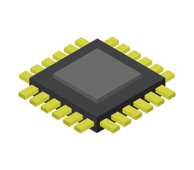 mikroçip simgesi vektör illüstrasyon tasarımı 