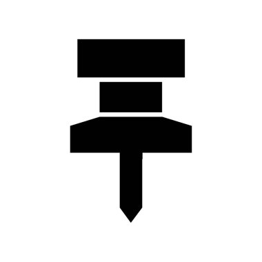 Basit tasarım pin simgesi vektörüne bas