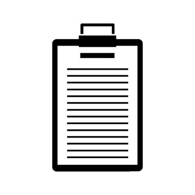 Beyaz arkaplanda pano simgesi