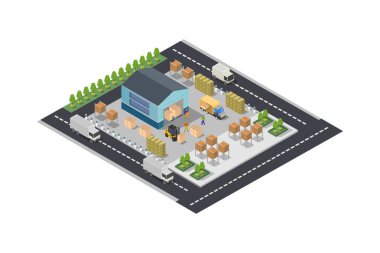 Beyaz arka plan üzerinde ambar simgesi