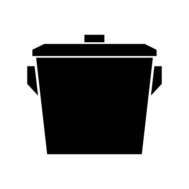 Mutfak çömleği simgesi izole edilmiş vektör