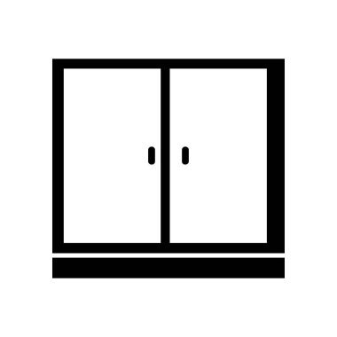 kabine simgesi vektör illüstrasyonu basit tasarım 