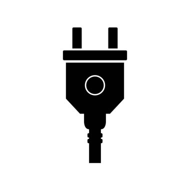 Elektrik dolgu vektörü glifinin düz simgesi