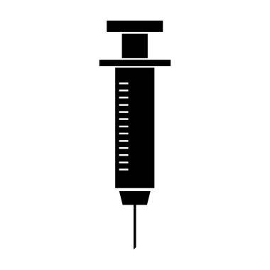 Şırınga sembolü düz vektör simgesi 