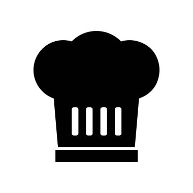 Şef başlığı simgesi, basit vektör illüstrasyonu