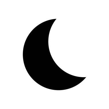 Beyaz arkaplanda ay vektör simgesi