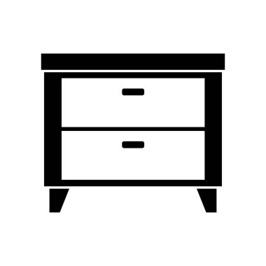 Dolap simgesi. Beyaz arkaplanda izole edilmiş vektör