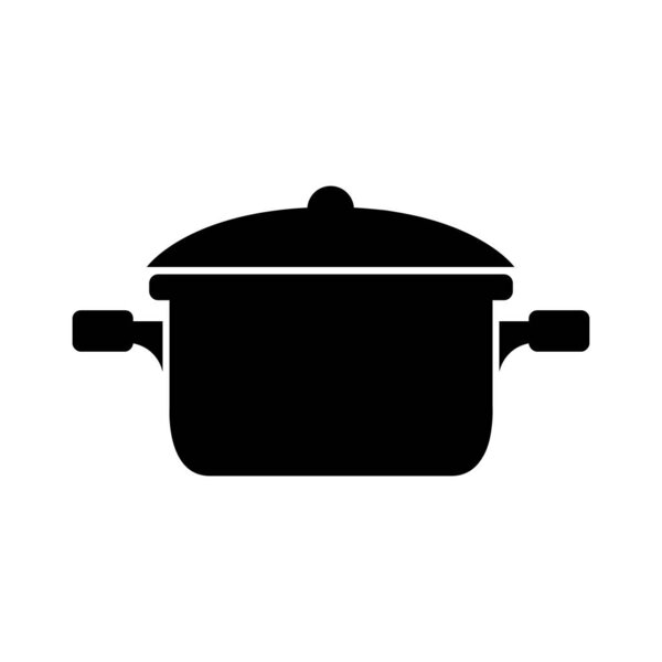 cooking pan icon on white background