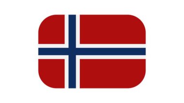 Norveç bayrağı. Norveç simgesi 