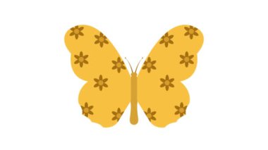 Kelebek ikonu. beyaz üzerine izole