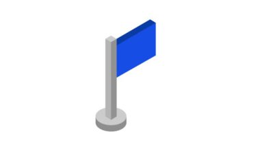 Bayrağın Isometric Canlandırılmış Videosu