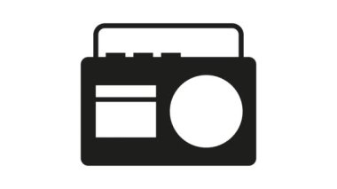 radyo hareketi grafik canlandırma arkaplanı