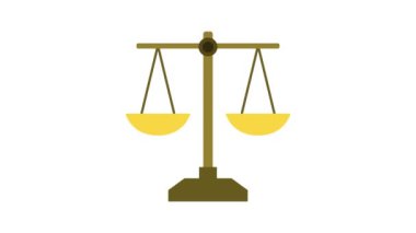 Beyaz arkaplanda ölçek simgesi canlandırıldı