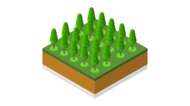ağaçların hareketli grafik canlandırma arkaplanı