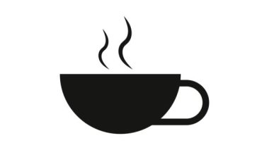 Çay Kupası simgesi beyaz arka plan üzerinde izole.