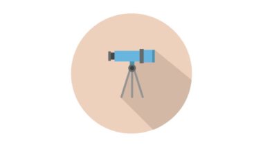 teleskop düz vektör simgesi tasarımı 