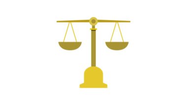 Beyaz arkaplanda ölçek simgesi canlandırıldı