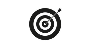 dart simgesi logo tasarım şablonu