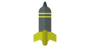 roket simgesi hareket tasarımı çizimi 