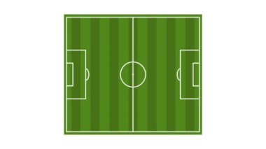 Futbol sahası ikonunun animasyonu. f 