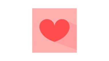 Beyaz arkaplanda kalp simgesi