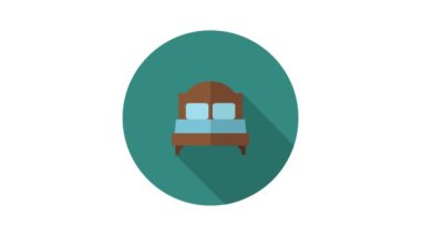 yatak simgesi hareketli grafik canlandırma arkaplanı