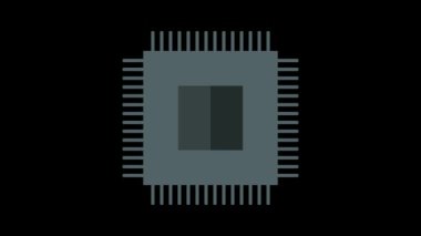 Devre kartı simgesi. düz dizayn