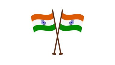 Hindistan bayrakları beyaz arkaplanda