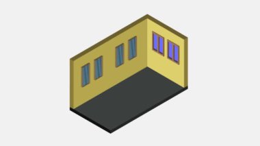 Berber odasının Isometric Animasyon Videosu