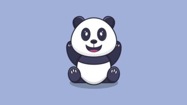 panda çizgi film simgesi işareti
