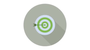 Dart hedefi, düz tasarım tarzı