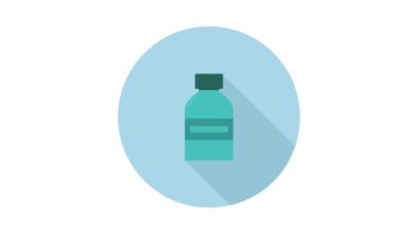 tıbbi şişe düz vektör simgesi