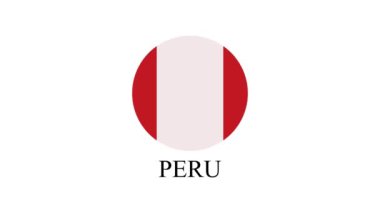 Peru bayrak hareketi grafik canlandırma arkaplanı