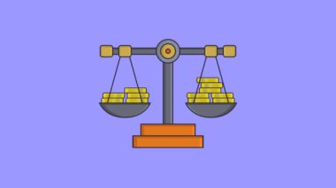 Mavi arkaplan üzerinde altın çubuk simgesi olan pullar 