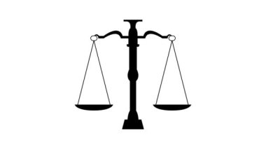 Beyaz arkaplanda ölçek simgesi canlandırıldı