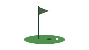 Golf kulübü simgesi hareketli grafik canlandırma arkaplanı