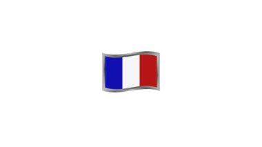 Fransız bayrağı hareketi grafik canlandırma arkaplanı