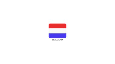 Holland video animasyon arkaplanı bayrağı 