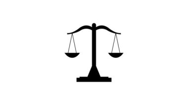 Beyaz arkaplanda ölçek simgesi canlandırıldı