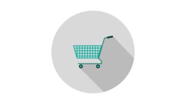 Beyaz alışveriş sepeti simgesine